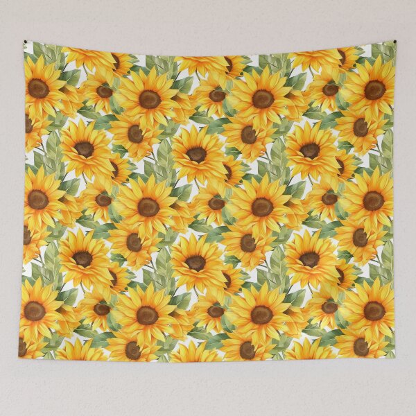 Item preview, Summer Sunflowers, Pretty Yellow Flowers Gardener Retro Fun designed and sold by madtoyman.