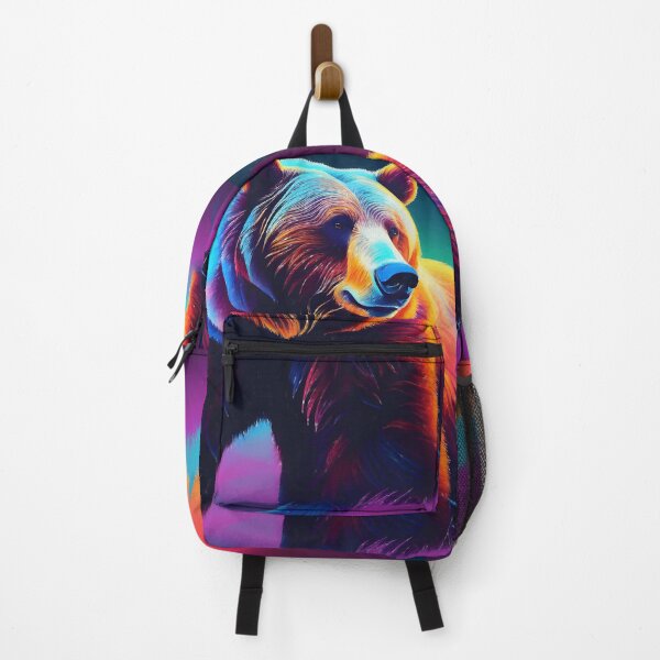 Item preview, Neon glowing Grizzly Bear designed and sold by AnnArtshock.