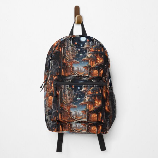Item preview, Bronzed Nightwalk: Luminous Urban Tapestry designed and sold by Moisky Art.
