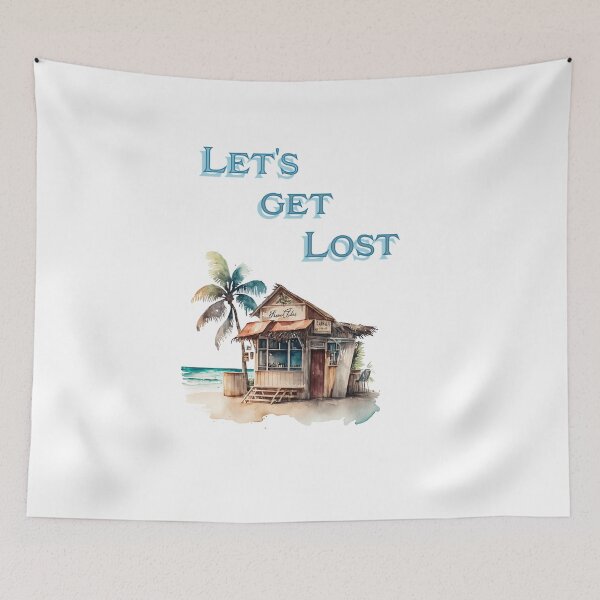 Item preview, Lets get Lost Tropical BeachBar Watercolor designed and sold by All Year Round.