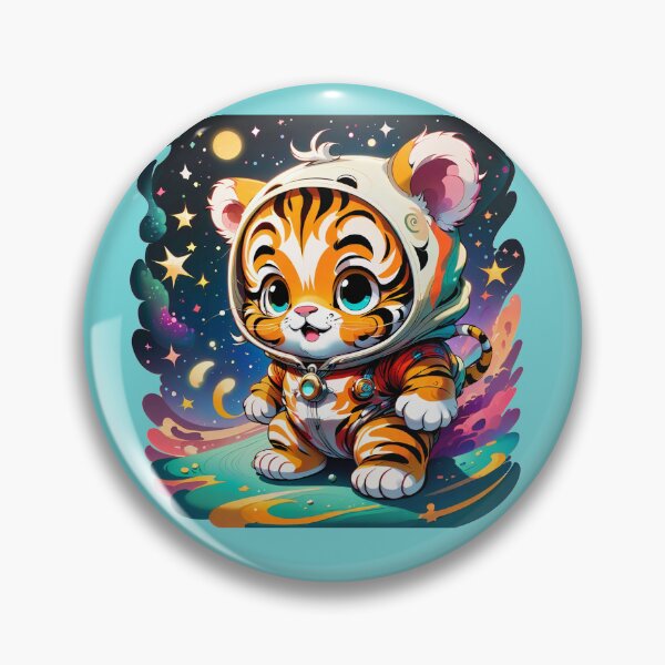 Item preview, Cute Tiger mystical adventure in outerspace designed and sold by DreamyGallery23.