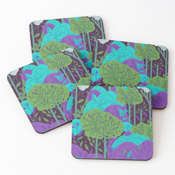Item preview, Green Rainbow Forest Trees Pattern designed and sold by druidwolfart.