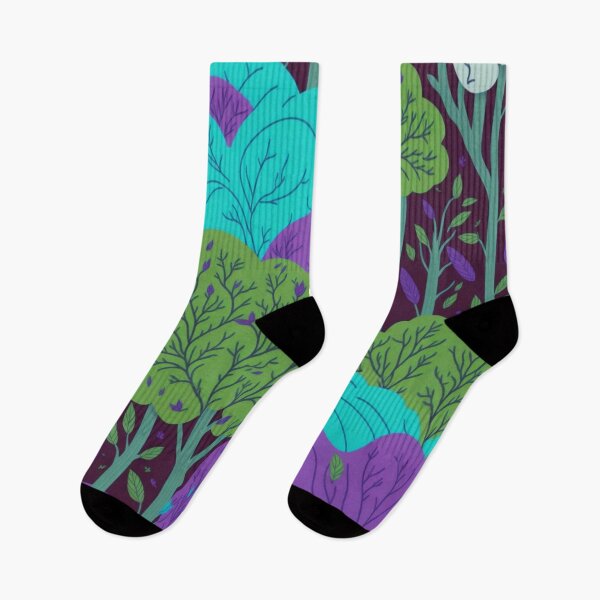 Item preview, Green Rainbow Forest Trees Pattern designed and sold by druidwolfart.