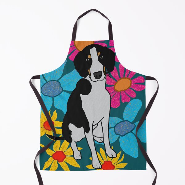 Artikelvorschau, Süßer Hund zwischen den Blumen entworfen und verkauft von Vicky Koch.