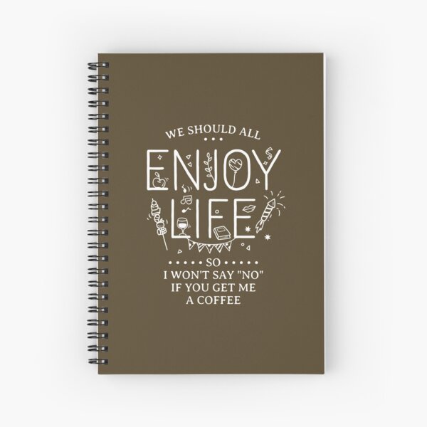 Item preview, Enjoy Life Coffee Sarcastic Minimalist designed and sold by Geek Updated.