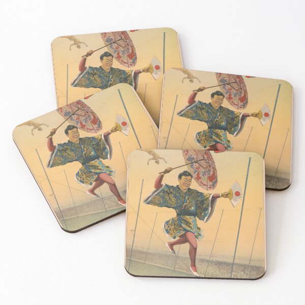 Item preview, STK501820A-Vintage circus poster showing a Japanese tight-rope. designed and sold by StocktrekImages.
