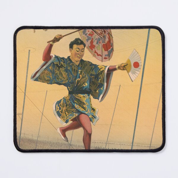 Item preview, STK501820A-Vintage circus poster showing a Japanese tight-rope. designed and sold by StocktrekImages.