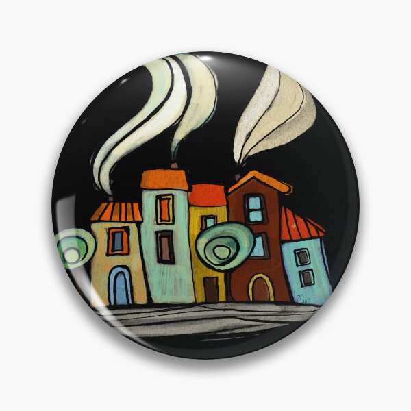 Item preview, colored houses- black background designed and sold by OlgaMundi.