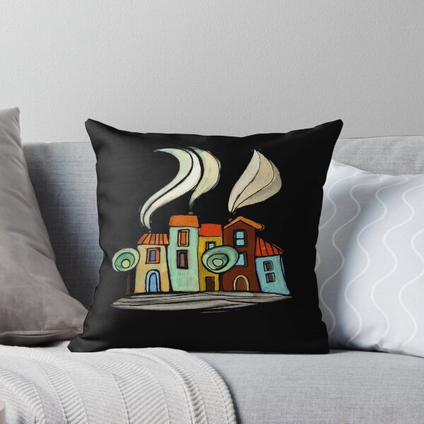 Item preview, colored houses- black background designed and sold by OlgaMundi.