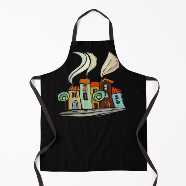 Item preview, colored houses- black background designed and sold by OlgaMundi.