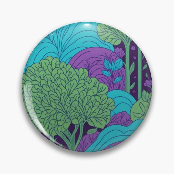 Item preview, Green Rainbow Forest Trees Floral Pattern designed and sold by druidwolfart.