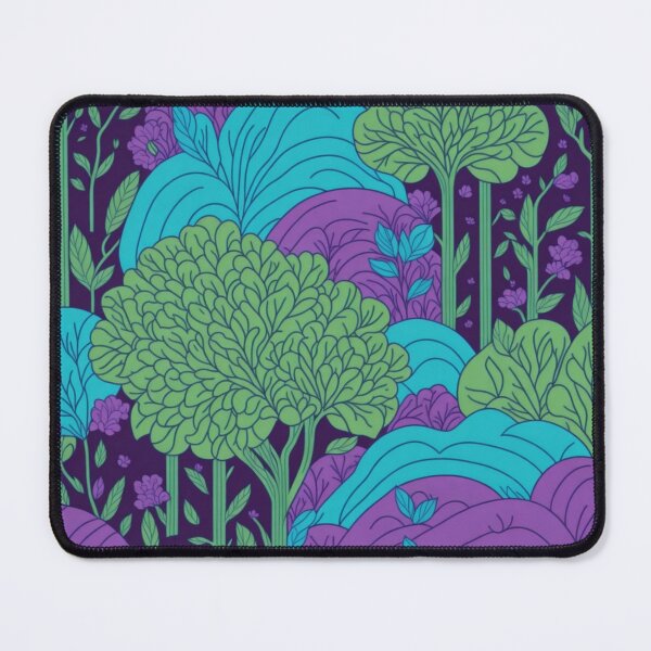 Item preview, Green Rainbow Forest Trees Floral Pattern designed and sold by druidwolfart.