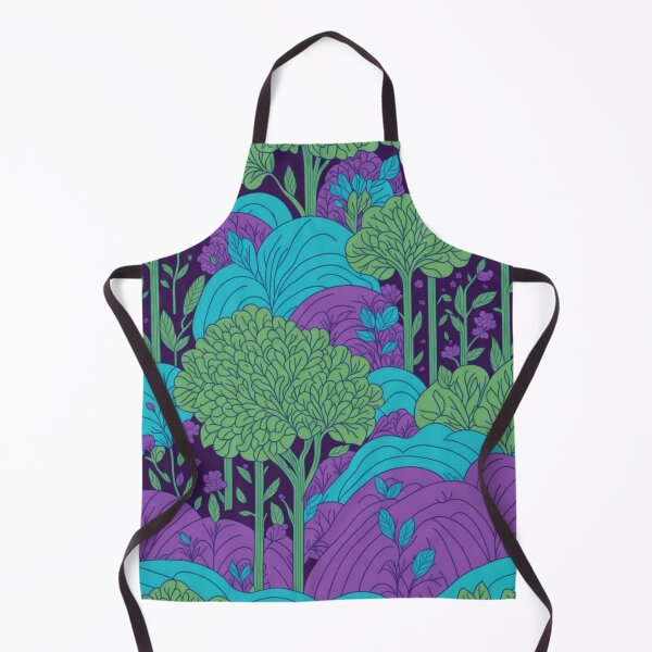 Item preview, Green Rainbow Forest Trees Floral Pattern designed and sold by druidwolfart.