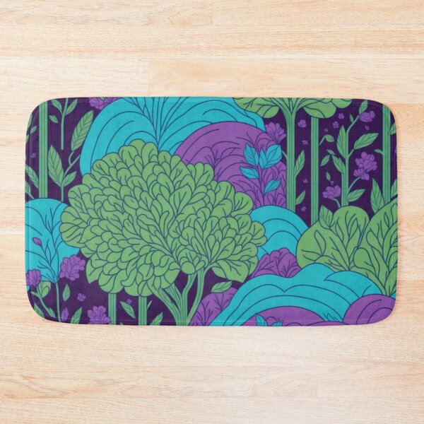 Item preview, Green Rainbow Forest Trees Floral Pattern designed and sold by druidwolfart.