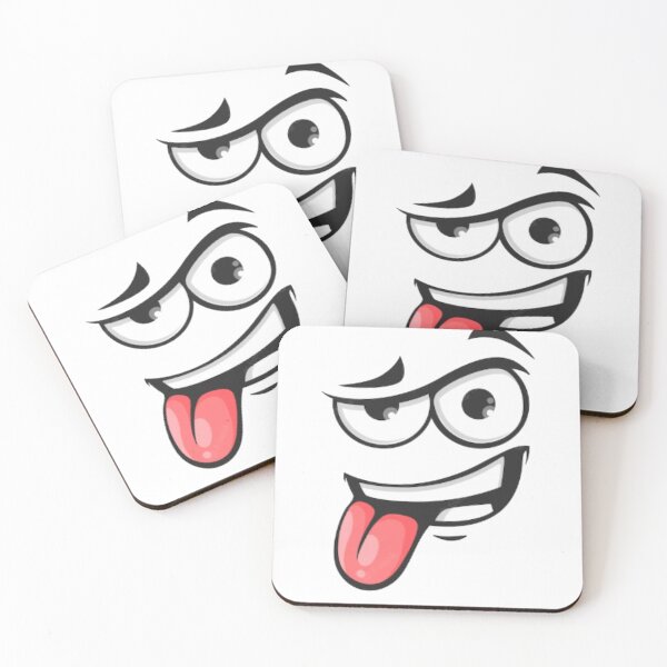 Item preview, cartoon face show pink tongue designed and sold by MethukaT.