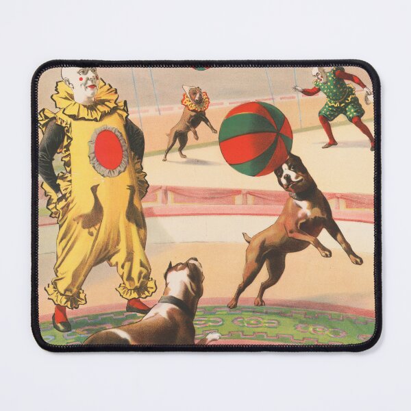 Item preview, STK501821A-Vintage circus poster of clowns with performing dogs. designed and sold by StocktrekImages.