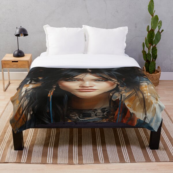 Item preview, Retrato de estilo de pintura al óleo una hermosa mujer india designed and sold by StudioRedKoala.