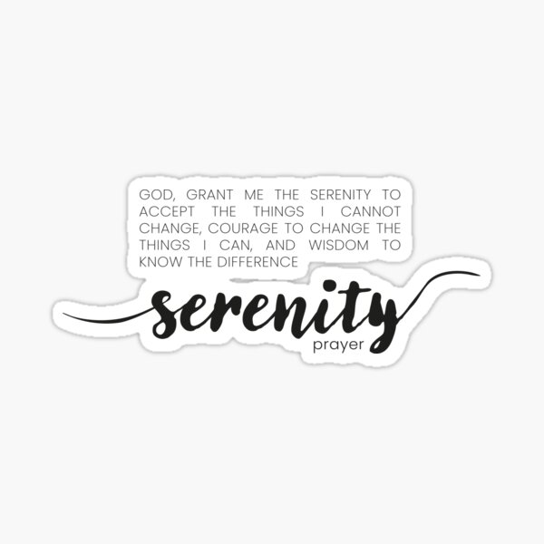 Serenity Prayer Stickers for Sale - Pixels Merch