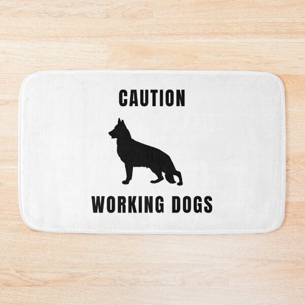Item preview, Caution Working Dogs German Shepherd Dog Black Text Silhouette  designed and sold by GSDDESIGNMERCH.