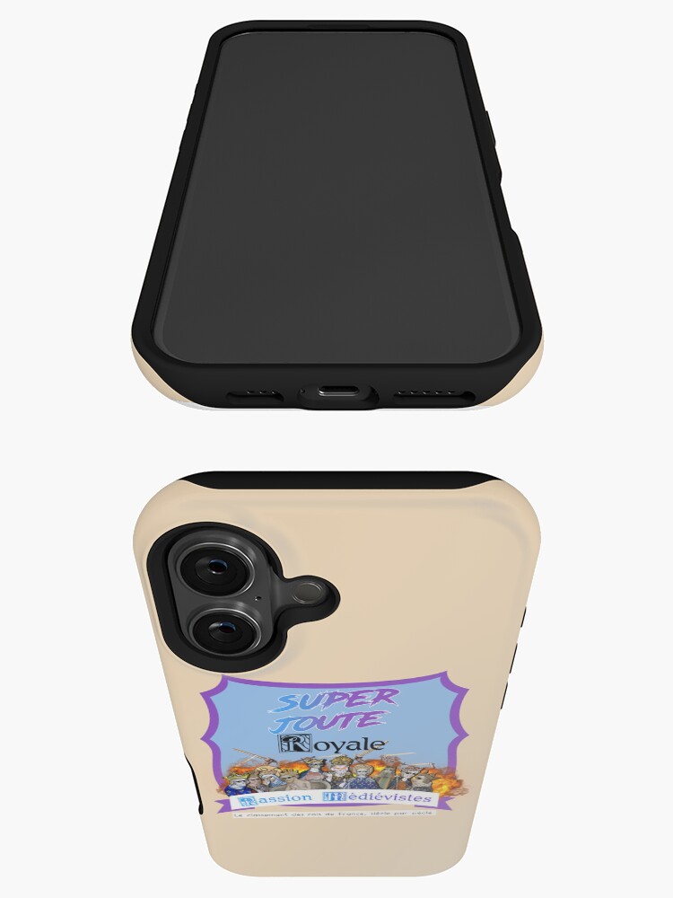 Aperçu 3 sur 4. Coque iPhone avec l'œuvre Super Joute Royale bleu créée et vendue par PMedievistes.