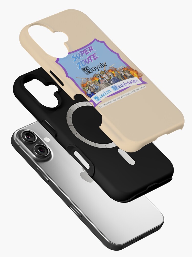 Aperçu 2 sur 4. Coque iPhone avec l'œuvre Super Joute Royale bleu créée et vendue par PMedievistes.