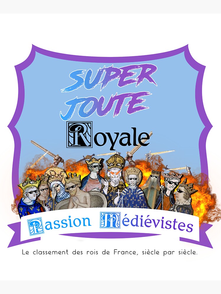 Aperçu 5 sur 5. Tote bag avec l'œuvre Super Joute Royale bleu créée et vendue par PMedievistes.