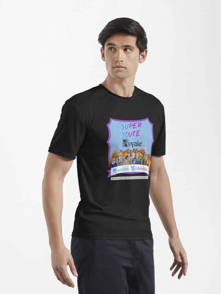 Aperçu 3 sur 7. T-shirt respirant avec l'œuvre Super Joute Royale bleu créée et vendue par PMedievistes.