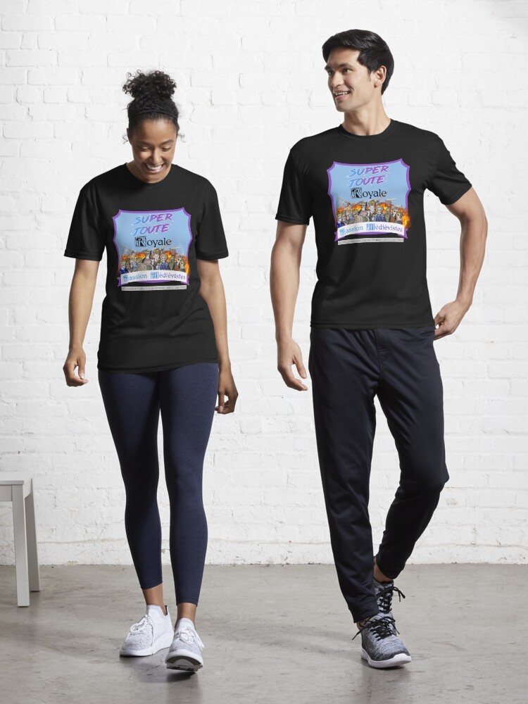 Aperçu 1 sur 7. T-shirt respirant avec l'œuvre Super Joute Royale bleu créée et vendue par PMedievistes.