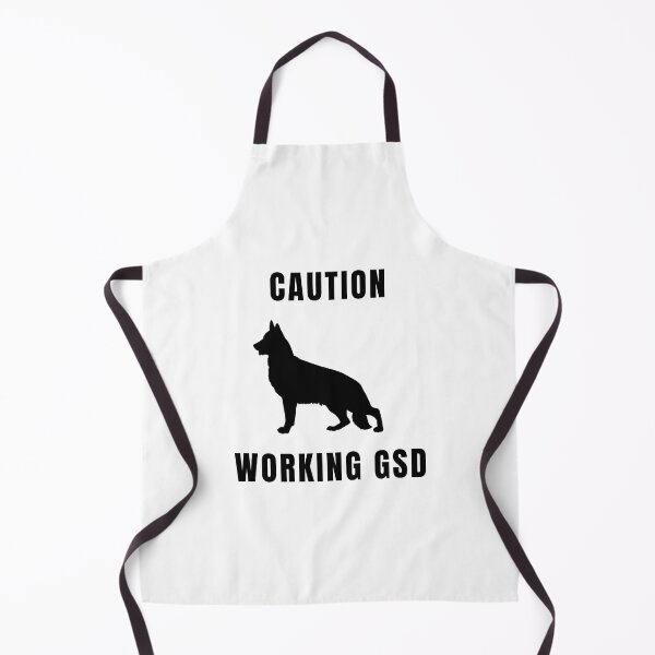 Item preview, Caution Working GSD German Shepherd Dog Black Text Silhouette designed and sold by GSDDESIGNMERCH.