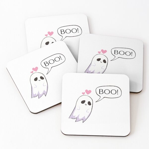 Item preview, Adorable ghost saying boo with hearts for halloween small designed and sold by noneko04.