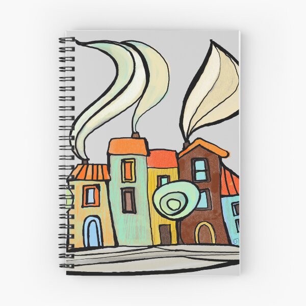 Item preview, colored houses- gray background designed and sold by OlgaMundi.