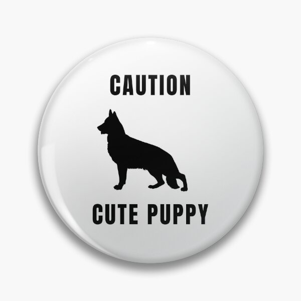 Item preview, Caution Cute Puppy German Shepherd Dog Black Text Silhouette  designed and sold by GSDDESIGNMERCH.
