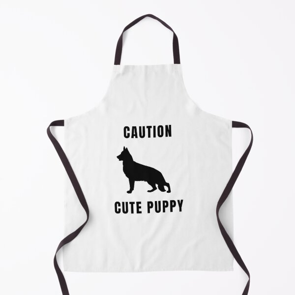 Item preview, Caution Cute Puppy German Shepherd Dog Black Text Silhouette designed and sold by GSDDESIGNMERCH.