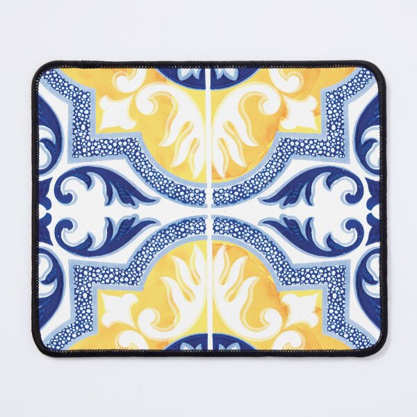 Item preview, blue pattern, leaves, ivy, floral, vintage, boho, ethnic, tile designed and sold by mintdiamond21.