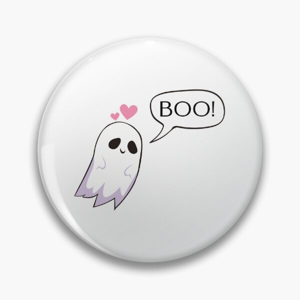 Item preview, Adorable ghost with hearts saying boo for halloween big designed and sold by noneko04.