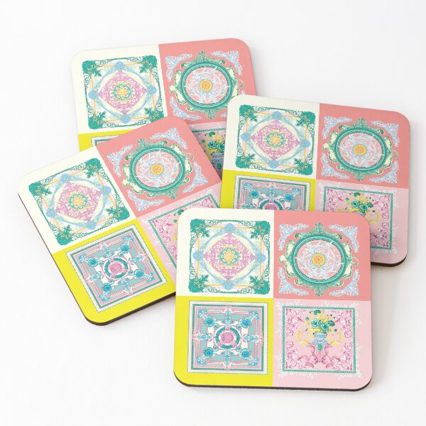 Item preview, colorful pattern, leaves, ivy, floral, vintage, boho, ethnic, medallion designed and sold by mintdiamond21.