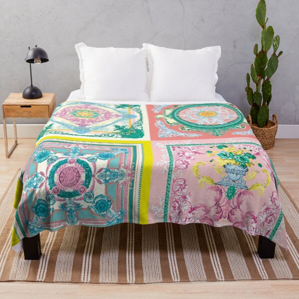 Item preview, colorful pattern, leaves, ivy, floral, vintage, boho, ethnic, medallion designed and sold by mintdiamond21.