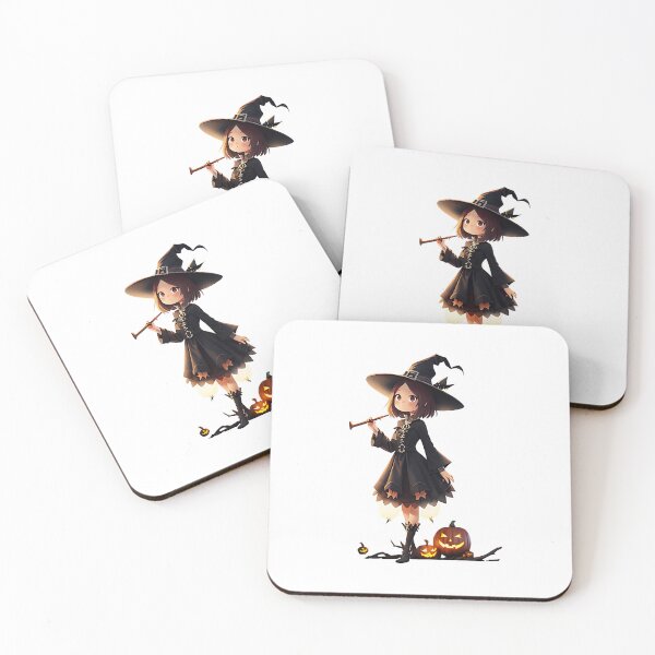 Item preview, Cute witch cartoon celebrating halloween.  designed and sold by PhotoSticker-YY.