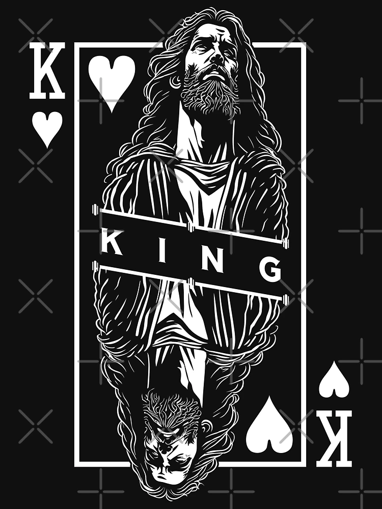Jesus King Of Hearts Card Christian Gifts For Men Women T-Shirt