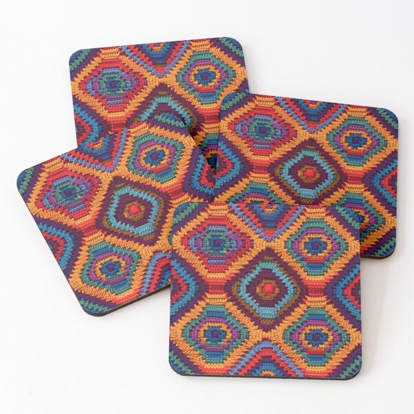 Item preview, African Kaleidoscope: Multicolored Crochet Seamless Pattern designed and sold by aweartome.