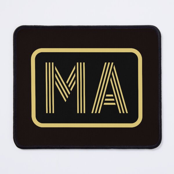 Item preview, MA Initials Gold Geometric Letters designed and sold by Jeallan Designs.