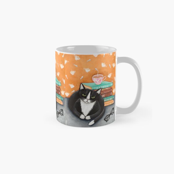 Item preview, Tea, Books, and Cats designed and sold by KilkennyCat Art.