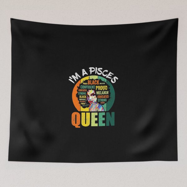 Artikelvorschau, Ich bin Fische Königin Horoskop Sternzeichen astrologisches Zeichen Afro Frauen Fakten Eigenschaften T-Shirt entworfen und verkauft von nixonz.