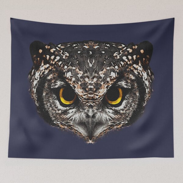 Item preview, Owl head canvas optics, griffin birds, owls for men, everyday design birds designed and sold by Kirei-Lily.