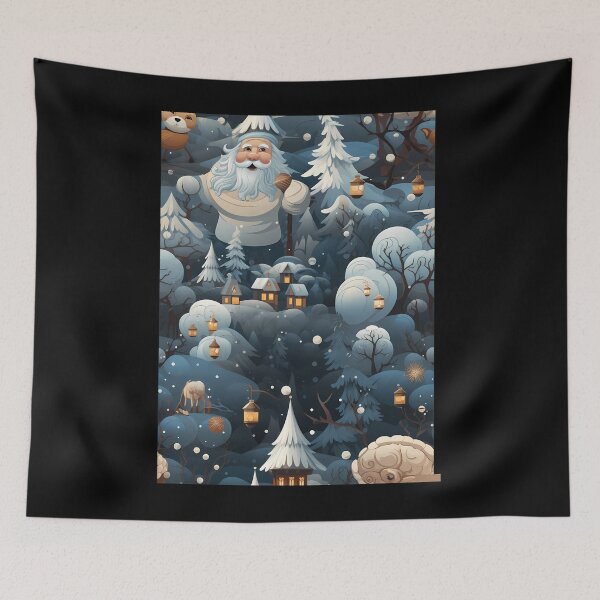 Item preview, Santa Claus in the Snow - Magical White Christmas Design  	 designed and sold by fkefepfglc64.