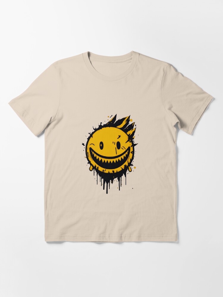 Smiley Face Smiley Emoji Happy Crazy Essential T Shirt