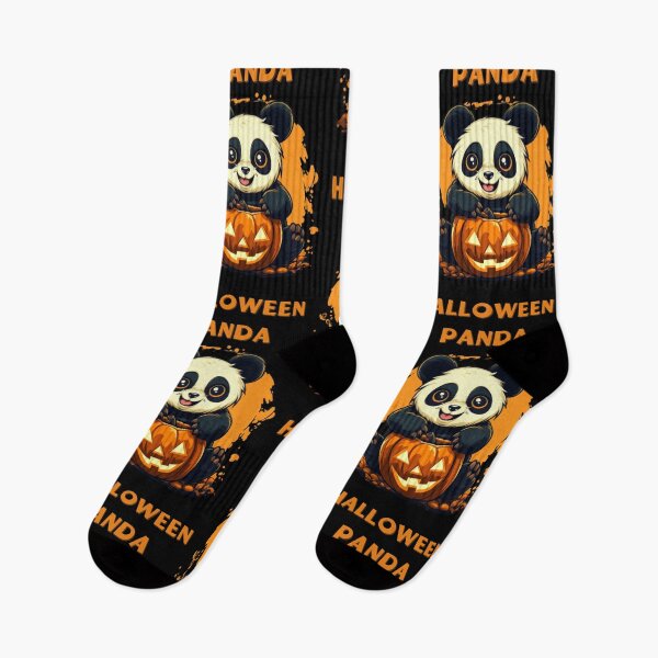Item preview, Panda de Halloween sosteniendo una calabaza designed and sold by Sixcom.