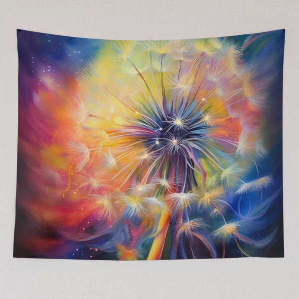 Item preview, Glowing Dandelions - watercolor painting 3 designed and sold by Red Witch Art.