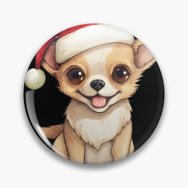 Item preview, Chihuahua in Santa Hat - Festive Christmas Dog  designed and sold by ElLocoMus.