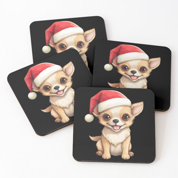 Item preview, Chihuahua in Santa Hat - Festive Christmas Dog  designed and sold by ElLocoMus.